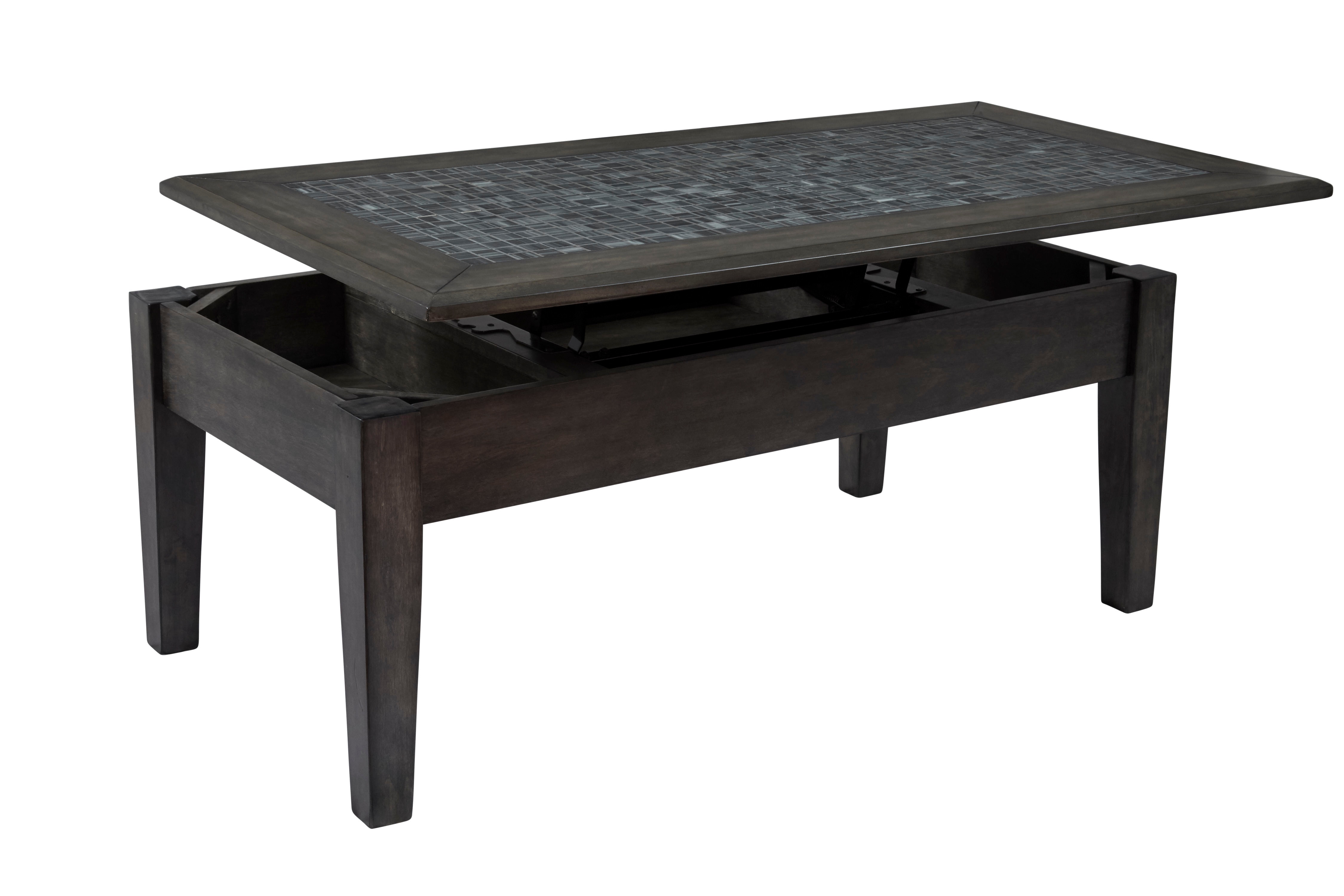 Jofran Living Room Grey Mosaic Lift Top Cocktail Table 1798-5